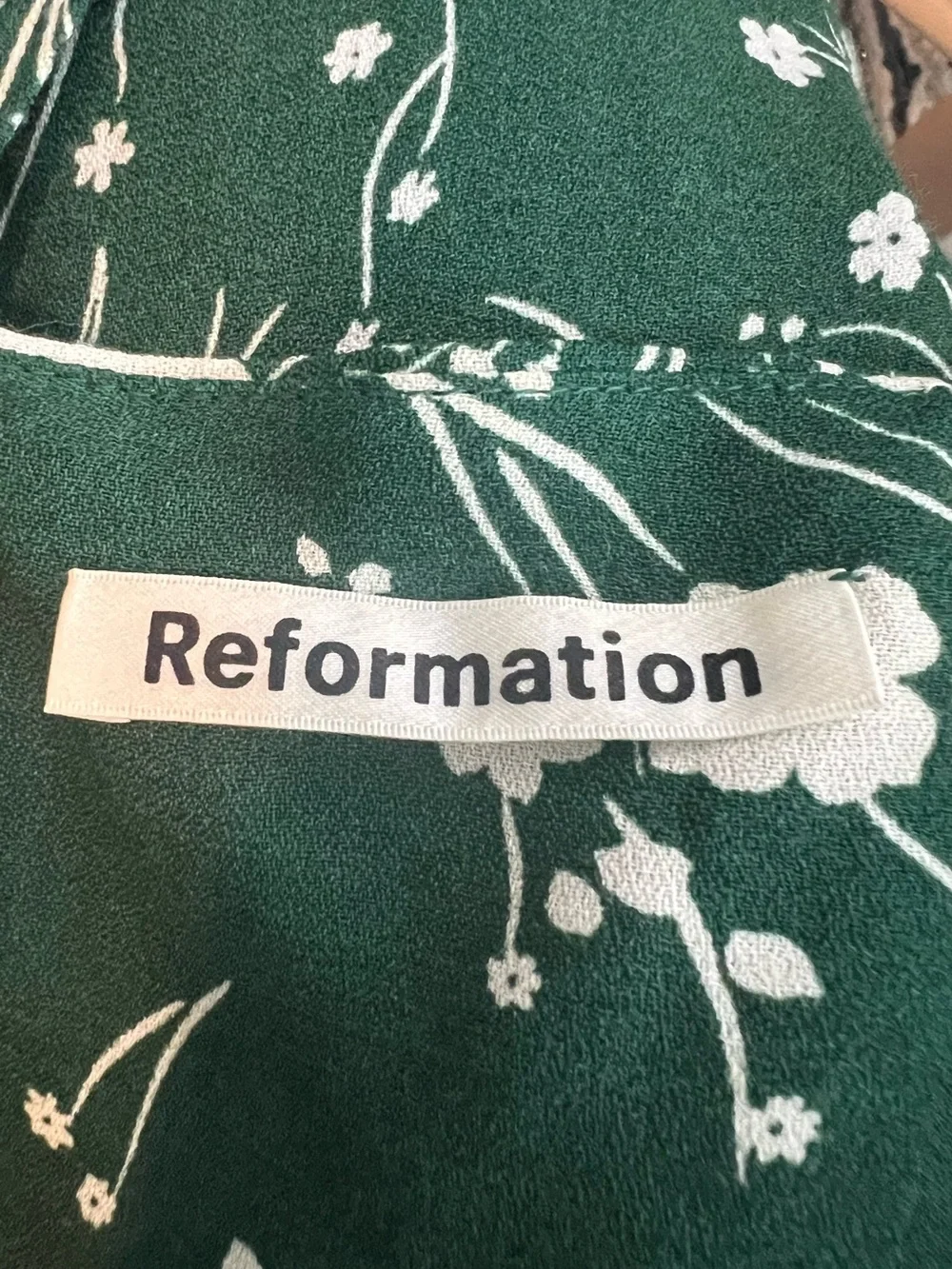 Reformation Tempest Floral Mini Dress Green Size 2 - Picture 10 of 11